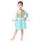 popular sequin Aqua kids wear summer children boutique clothing girl back to school dress Children Frocks Designs