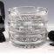 Vintage Clear Glass round cigar Ashtray with frosted etched letter decal at bottom special customized design                        
                                                Quality Choice