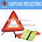 CY Warning Triangle Reflective Vest High Visibility Reflector