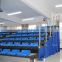 Manufacturer high quality cheap indoor retractable gym bleachers HDPE seating