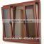 Wood color double-sash PVC/UPVC tilt and turn windows, PVC/UPVC inward opening glass windows and doors
