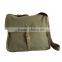 Stylish military messenger bag, green canvas messenger bag,vintage messenger bag