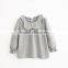 2015 New Korean long sleeve girl blouse with big collar