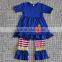 new arrival solid color swing tops matching ruffle shorts baby girl back to school apple outfits