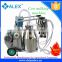 New type potable cow milking machine with stainless steel single bucket for sale