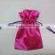 Top Style Blue Satin Cloth Bag With String