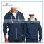 100% cotton french terry navy blue mens hoodie
