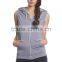 custom cotton french terry womens sleeveless hoody