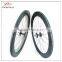 700C 60mm deep fixed gear wheels carbon tubular 23mm wide carbon track bike with single speed novatec hub