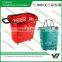 HDPP / HDPE Rolling Grocery Basket , Supermarket Shopping Basket Cart With Wheels