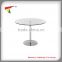 Round style clear glass dining set living room furniture