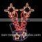 Funny Mr. Moon wearing christmas hat and glasses 2d LED Rope Motif Light