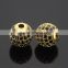 Round Brilliant Cut CZ Diamond Zircon Beads for Pendants or Charms Loose Black Zirconia Balls