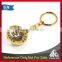 Promotional gift round shape dice spinning keychain