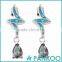 New series of lightning design blue Opal sterling silver unisex earrings