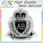 Customized Pin-on Silver Hand Embroidered Badge