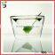 top quality borosilicate glass double wall stemless martini glass
