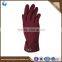 Wholesale ladies colorful sheep 100% wool gloves with bowknot cuff