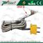 Teflon high temperature stand omega k type thermocouple green connector with plug for industrial use