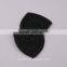 Famous Brand Black PU Felt Leather Sew-on Patches with PVC and Metal Logo Fashion Clothing Label