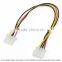 4 Pin Molex Male connector to 4 Pin Molex Female Connector Power Cable