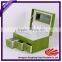 mirror colorful leather plastic portable jewellery box