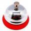 Dinner Table Call Bell in Silver or Gold Cover and Colorful Painted Base