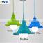 Pendant lights colorful Led E27 lamparas colgantes pendente de teto Silicone Vintage Edison lustre rope Pendant lamp light