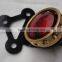 custom motorcycle led brass tail light-covers over tail Rodda / red lens - Bike RetroTail Light
