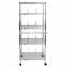 5 tier metal steel book shelf /movable book shelf /metal display book rack book shelf (30*60*150cm)