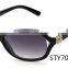 ADE WU factory direct sale Black Frame Sunglasses Flower Sunglasses Small eye