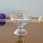 Transparent 100mm high glass ice cream cup