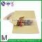 Free sample custom print brown kraft paper bag with window and zipper selling on /standing pouch paper bag with window