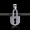 2016 Rellecona fashion jewelry 316L stainless steel jewelry sliver lock charm design