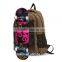 New arrived brown custom canvas backpack laptop bags wholesale for 14inch