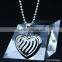 CN-022B Wholesale Fashion Stainless Steel Color Antique Heart Pendant for Couple Jewlery