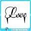 Black "LOVE" Wedding Cake Topper