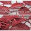 Newest design polyester/nylon leaves water soluble fabric lace in red