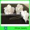White Fabric Bridal Wedding Flower U Hairpin