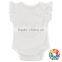 Wholesale Infant Baby White Blank Jumpsuit Lace Sleeve Printing Cartoon Cotton Romper