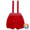 Purple-red soft cotton suspender shorts children boutique wholesale summer shorts for kids girls