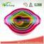 WCE7041 New Design Colorful Plastic Multicolor Decorative Measuring Spoon and Bowl Set, Set of 8