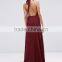 women's low cut Open Back Maxi Dress