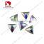 DZ-1040 triangle shaped flat back glass stones for clothing