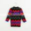 Wholesale matching clothes mother and daughter girls wave pattern knitt dress
