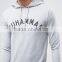 Custom Long Sleeve Grey Men's 65% Polyester 30% Cotton 5% Elastane Slim Fit Casual Printed design Hoodies