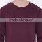 Maroon Sweatshirt Round Neck Long Sleeves Custom Color Plain Mens Casual Autumn Sweater 260G Cotton Fleece Fashion Solid Sweater