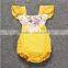 Summer Soft Baby Girls Lace Ruffle Romper Infant Soild Color Bodysuit Wholesale Children Clothes