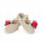 Flower Button Style Free Pattern Crochet Baby Girls Shoes