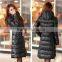 2016 New Fashion OEM Outdoor Long Hoody Woman Down Jacket